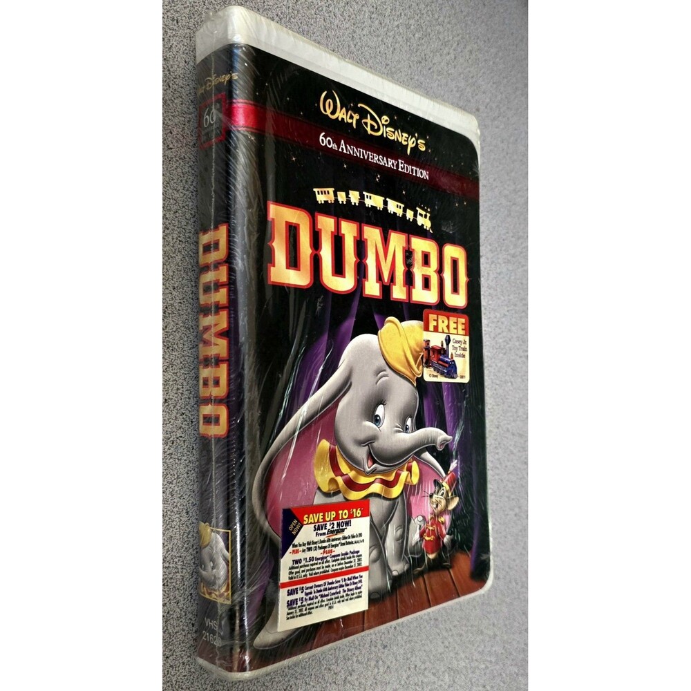 Dumbo Sealed (VHS 2001 Clamshell) Walt Disney 60th Anniversary Edition